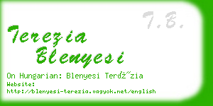 terezia blenyesi business card